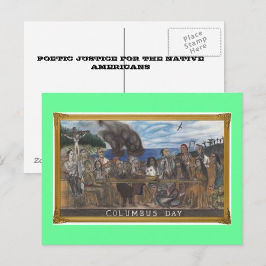 Columbusdag Briefkaart (Voorkant / Achterkant)