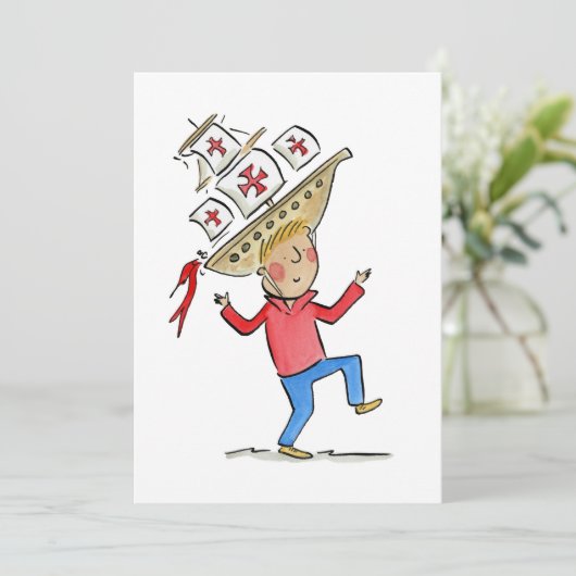 Columbusdag Kaart (Staand voorkant)