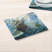 Columbusdag Kartonnen Onderzetters (Schuin)