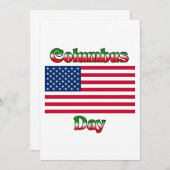 Columbusdag met vlag (Voorkant / Achterkant)