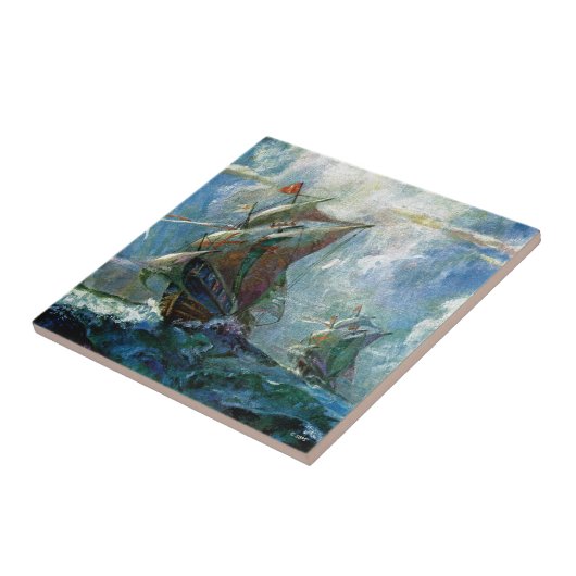 Columbusdag Tegeltje (Zijkant)