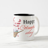 Columbusdag Tweekleurige Koffiemok (Voorkant rechts)