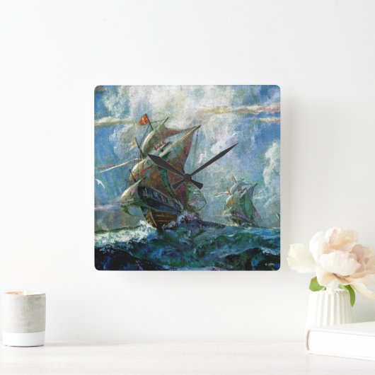 Columbusdag Vierkante Klok (Huis)