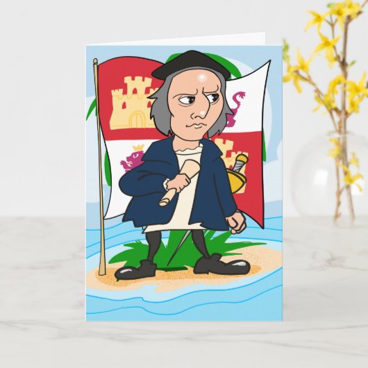 Columbusdagkaart Kaart (Gele Bloem)