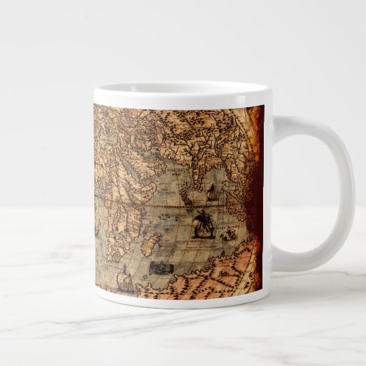 Columbus's oude Wereldkaart Jumbo soep mok (Rechts)