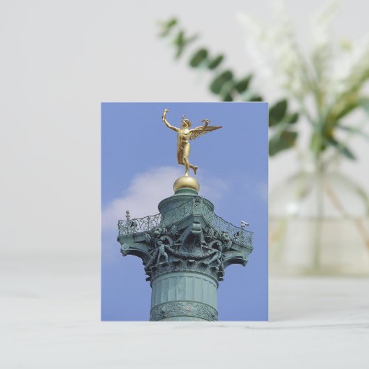 Column, Place de la Bastill, Paris Briefkaart (Staand voorkant)