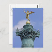Column, Place de la Bastill, Paris Briefkaart (Voorkant / Achterkant)