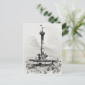 Column, Place de la Bastill, Paris Briefkaart (Staand voorkant)