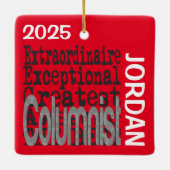 Columnist Buitengewoon CUSTOM Keramisch Ornament (Achterkant)