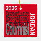 Columnist Buitengewoon CUSTOM Keramisch Ornament (Voorkant)