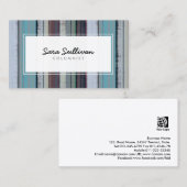 Columnist Retro Stripe Pattern Publishing Visitekaartje (Voorkant / Achterkant)