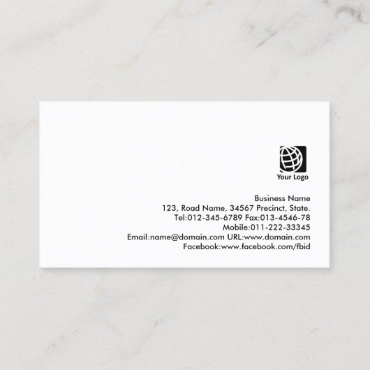 Columnist Retro Stripe Pattern Publishing Visitekaartje (Achterkant)