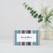 Columnist Retro Stripe Pattern Publishing Visitekaartje (Staand voorkant)