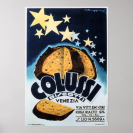 COLUSSI BISCOTTI VENEZIA  Italiaans Poster