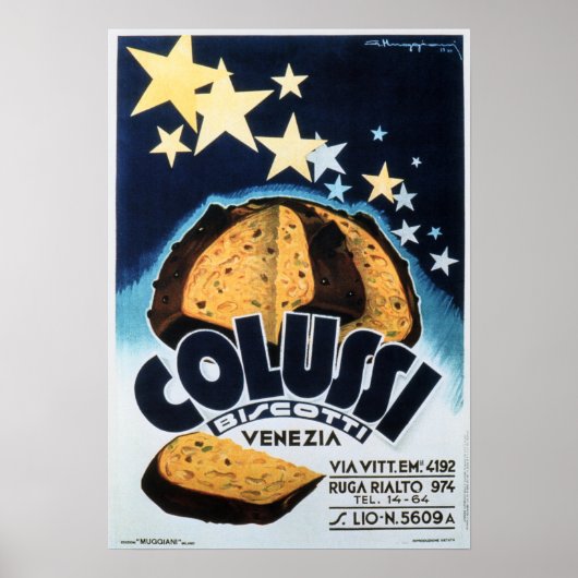 COLUSSI BISCOTTI VENEZIA  Italiaans Poster (Voorkant)