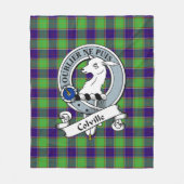 Colville Clan Badge Tartan Pset Fleece Deken (Voorkant)