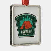 Colville National Forest Camping Metalen Ornament (Rechts)