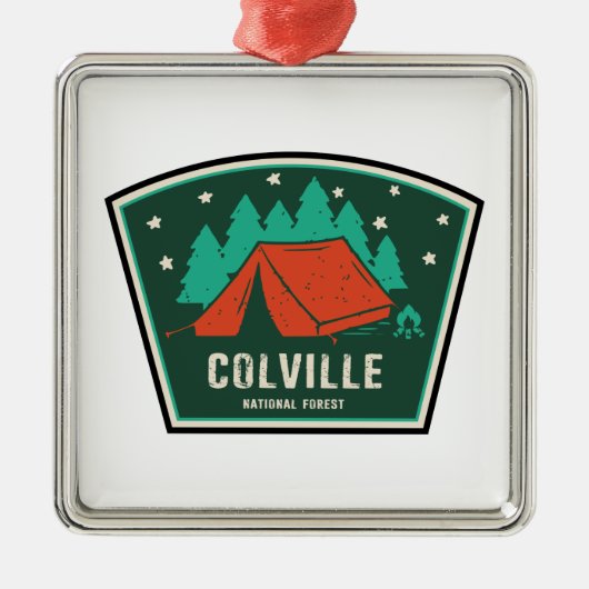 Colville National Forest Camping Metalen Ornament (Voorkant)