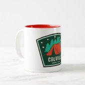 Colville National Forest Camping Tweekleurige Koffiemok (Voorkant links)