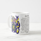 Colvin, de Oorsprong, de Betekenis en de Mok Crest (Voorkant links)