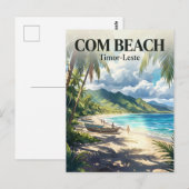 Com Beach, Com, Timor-Leste Timor-Leste Briefkaart (Voorkant / Achterkant)