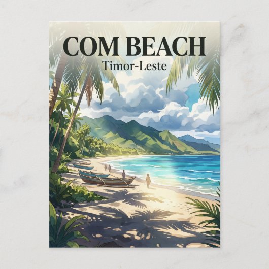 Com Beach, Com, Timor-Leste Timor-Leste Briefkaart (Voorkant)
