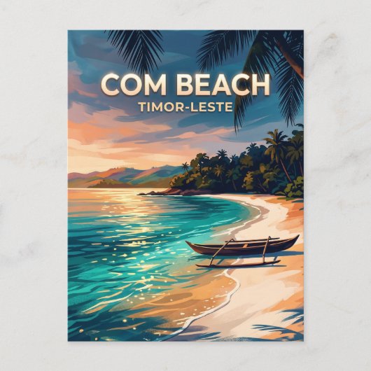 Com Beach Oost-Timor Briefkaart (Voorkant)