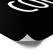 Com-poo-ter Funny Computer Poop Pun Dark BG Poster (Hoek)