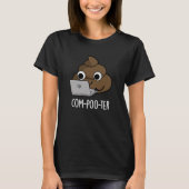 Com-poo-ter Funny Computer Poop Pun Dark BG T-shirt (Voorkant)