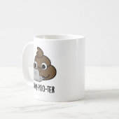 Com-poo-ter Funny Computer Poop Pun Koffiemok (Voorkant links)