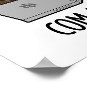 Com-poo-ter Funny Computer Poop Pun Poster (Hoek)