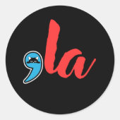 Coma La 2024 Cat Lady Ronde Sticker (Voorkant)