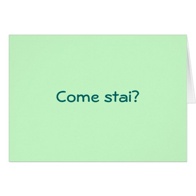 COMA STAI?KOM VANNO LE COSE? HOE U ITALIAN (Voorkant Horizontaal)