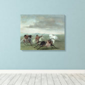 Comanche Feats of Martial Horsemanship, 1834 (oil) Canvas Afdruk (Insitu (Houten vloer))