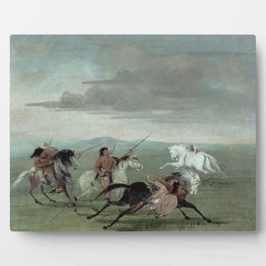 Comanche Feats of Martial Horsemanship, 1834 (oil) Fotoplaat (Voorkant)