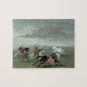 Comanche Feats of Martial Horsemanship, 1834 (oil) Legpuzzel