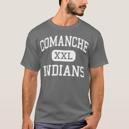 Comanche - Indianen - High School - Comanche Texas T-shirt (Voorkant)