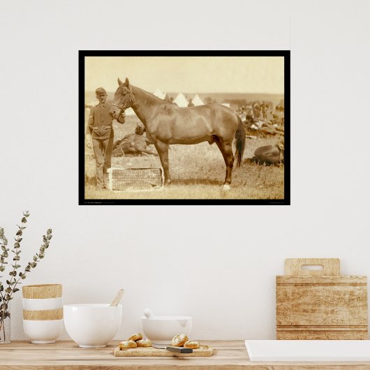 Comanche, landpaard SD 1887 Poster (Keuken)