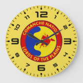 Comanche Nation Flag Grote Klok (Voorkant)