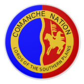 Comanche Nation Flag Keramische Knop (Voorkant)