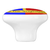 Comanche Nation Flag Keramische Knop (Zijkant)