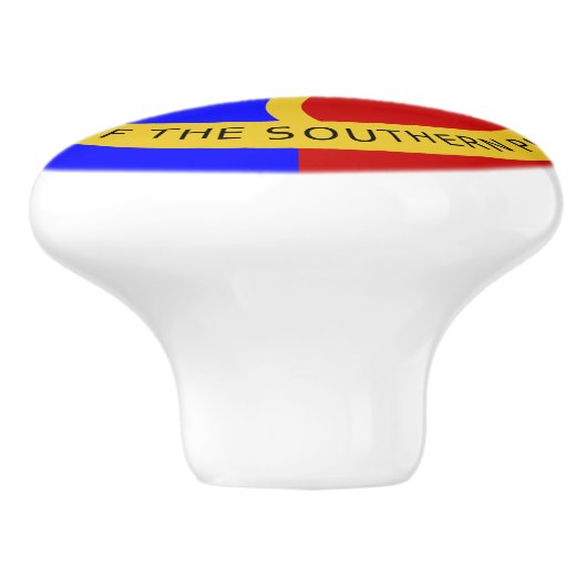 Comanche Nation Flag Keramische Knop (Zijkant)