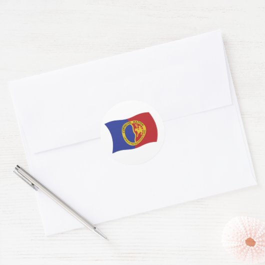 Comanche Nation Flag Sticker (Envelop)