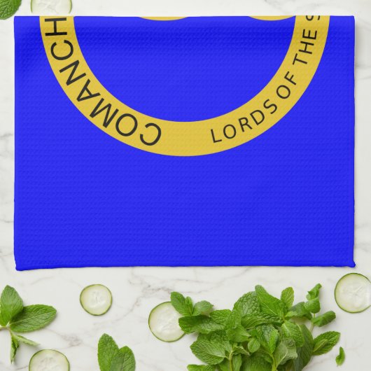 Comanche Nation Flag Theedoek (Gevouwen)