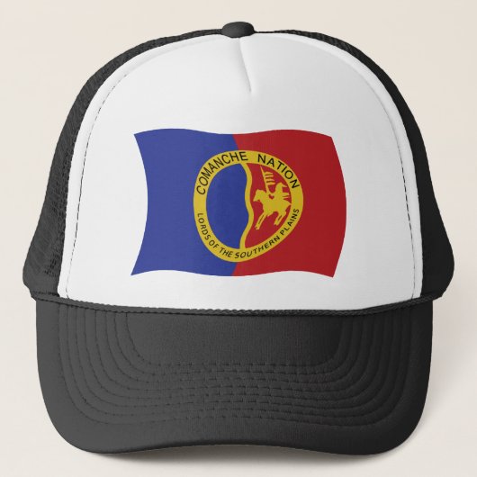 Comanche Nation Vlag Hoed Trucker Pet (Voorkant)