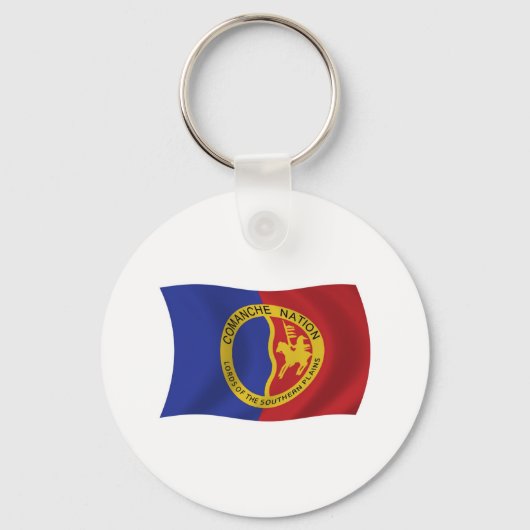 Comanche Nation Vlag Sleutelhanger (Voorkant)