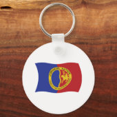 Comanche Nation Vlag Sleutelhanger (Voorkant)
