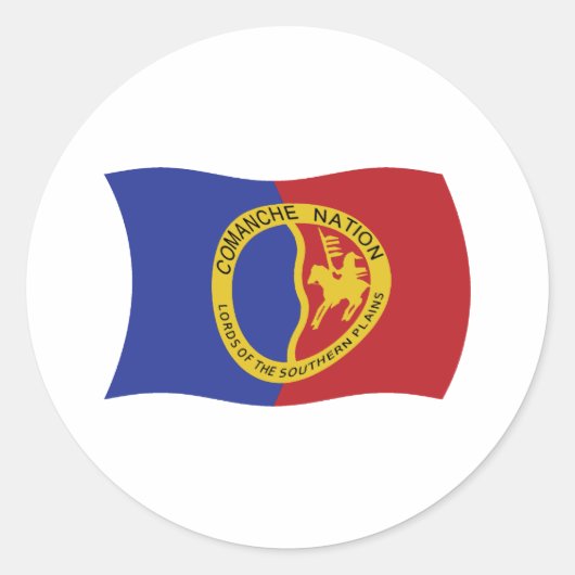 Comanche Nation Vlag Sticker (Voorkant)