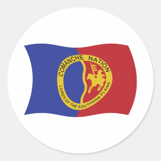 Comanche Nation Vlag Sticker (Voorkant)