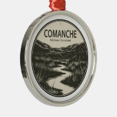 Comanche National Grassland Colorado Stream Metalen Ornament (Rechts)